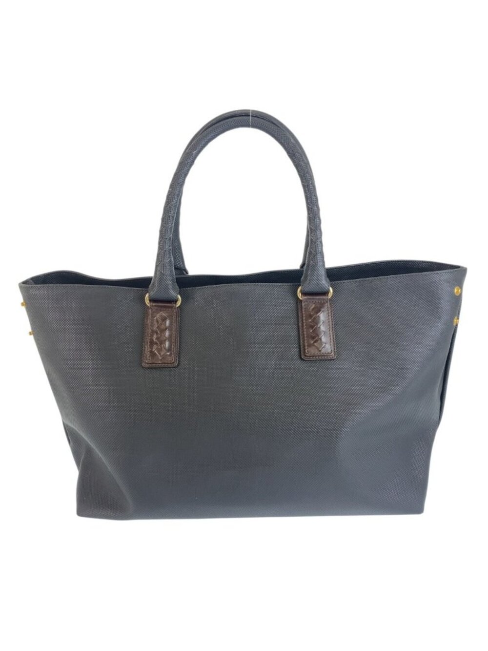 Bottega Veneta Intrecciato Marco Polo Large Black Brown Leather Tote Bag